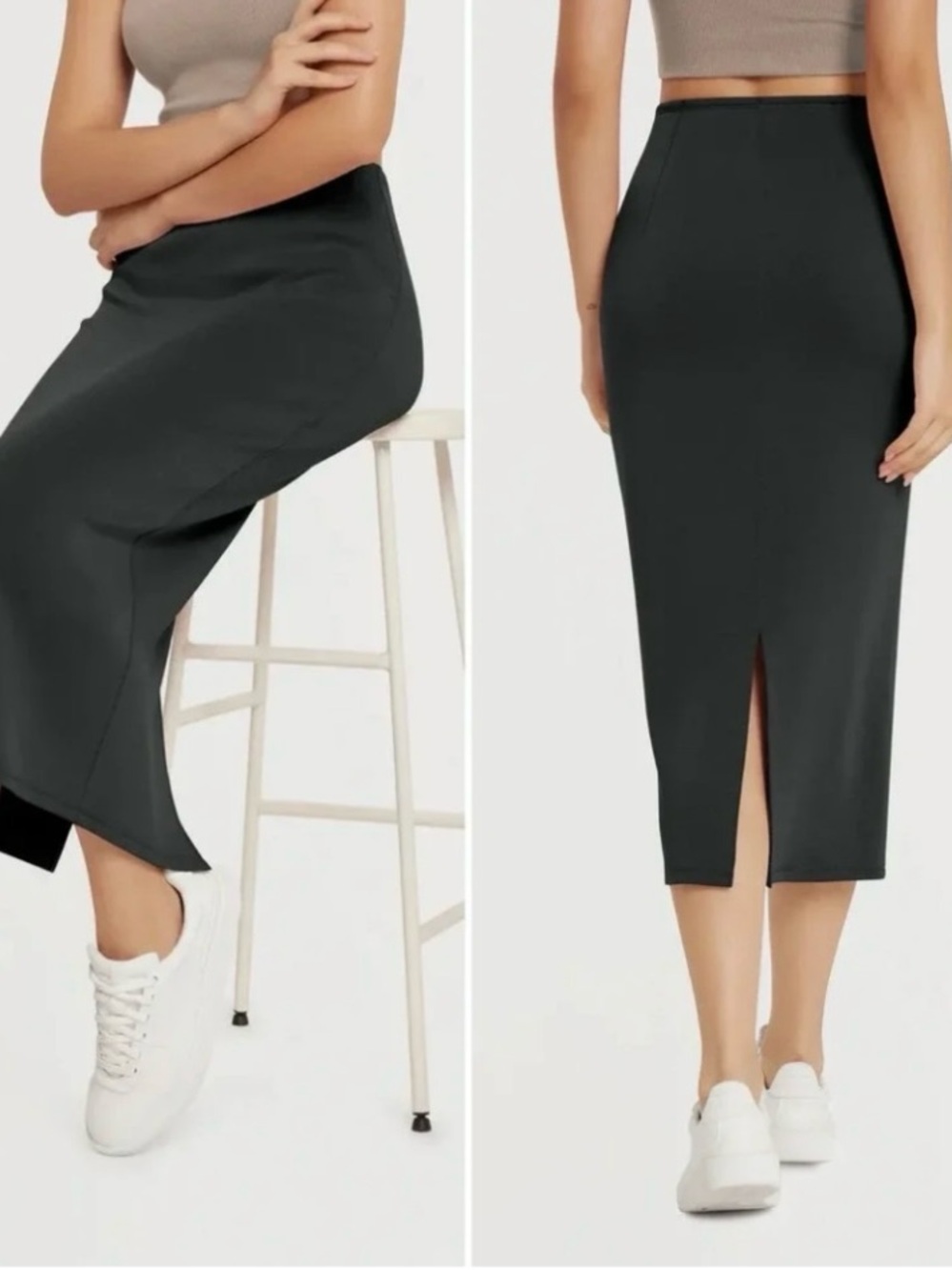Ododos Classic Modal Black Pencil Skirt Size Medium NWT - Picture 8 of 8